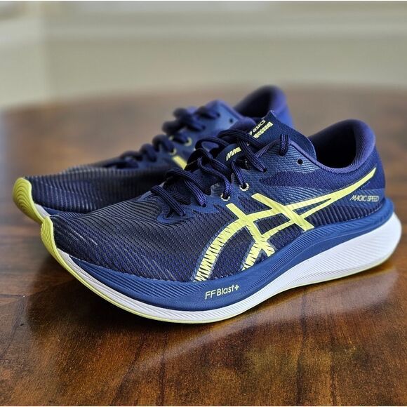 ASICS Magic Speed 3 Running Racing Shoes Men's 8 Illusion Blue White 1012B518 - Picture 2 of 15